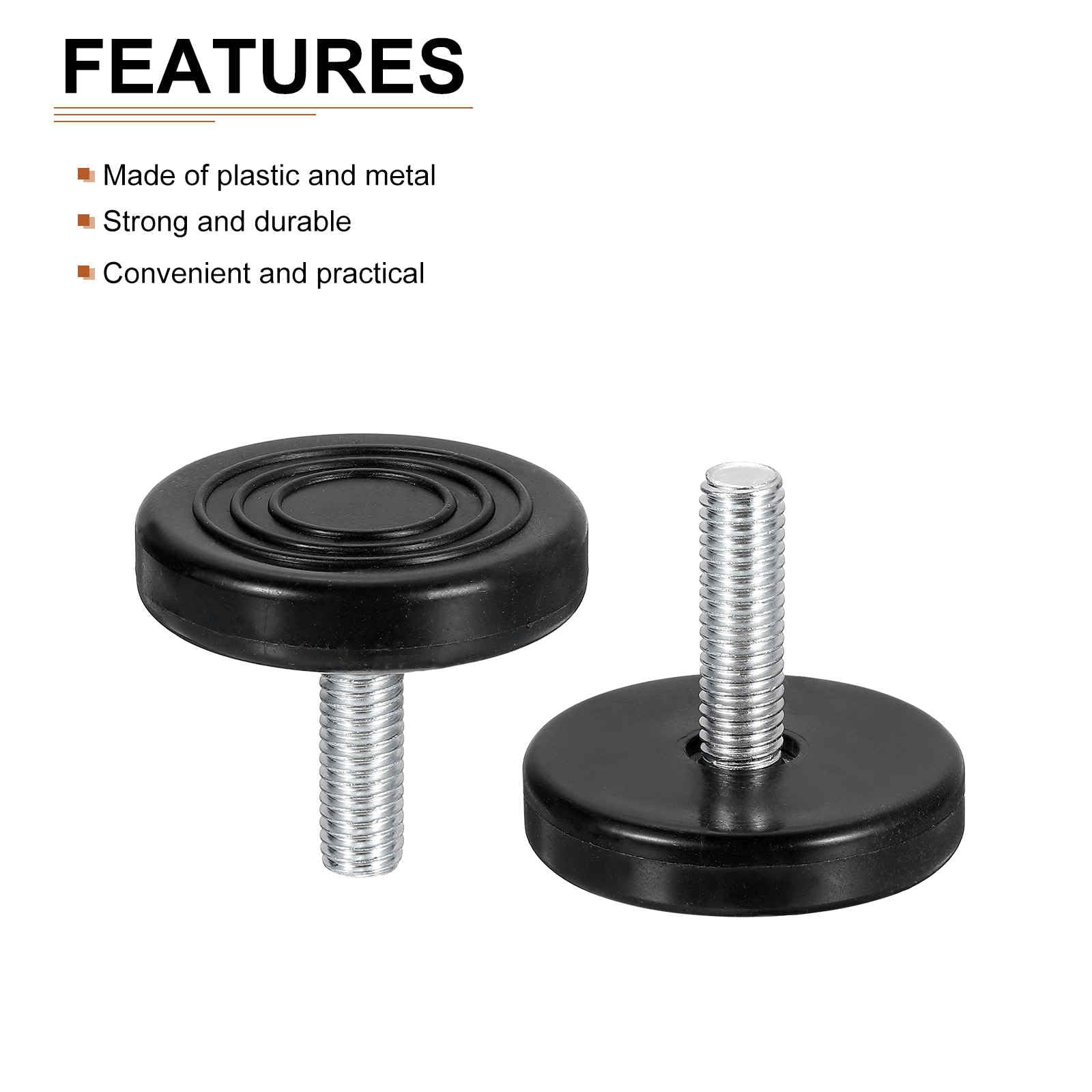DTGN M8x25x40mm(DxLxOD) Screw on Furniture Glide Leveling Feet, 4Pack, Good for Furniture - Image 3