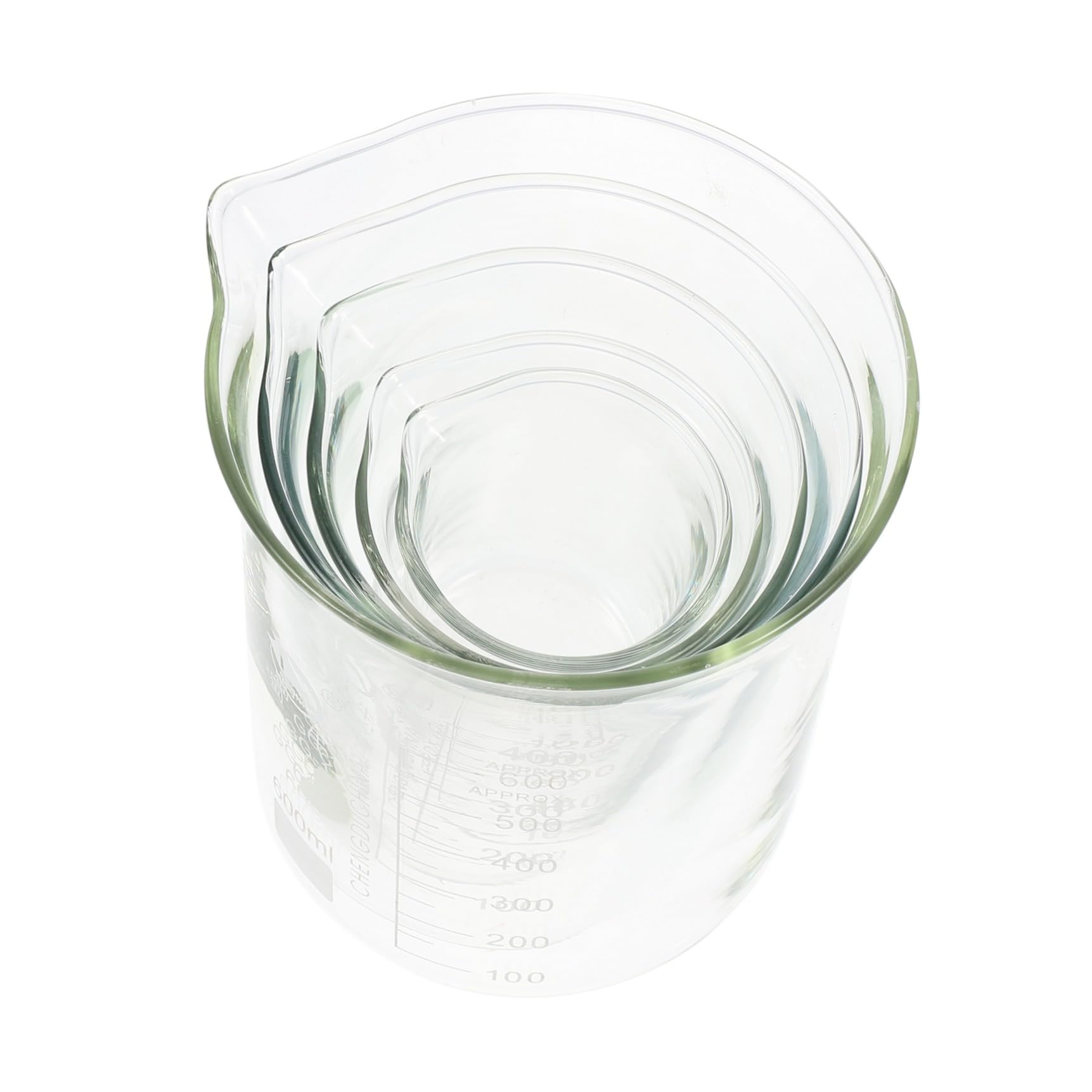 5 Misurini in Borosilicato Scala Di Misurazione Contenitori Per Liquidi Trasparenti Per Esperimenti E Misurazioni Accurate