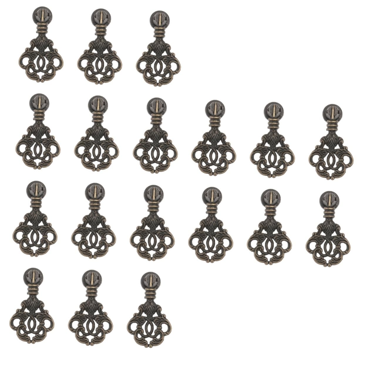 Poignées d'armoires rustiques pour réparer un meuble ancien avec garniture noire et or