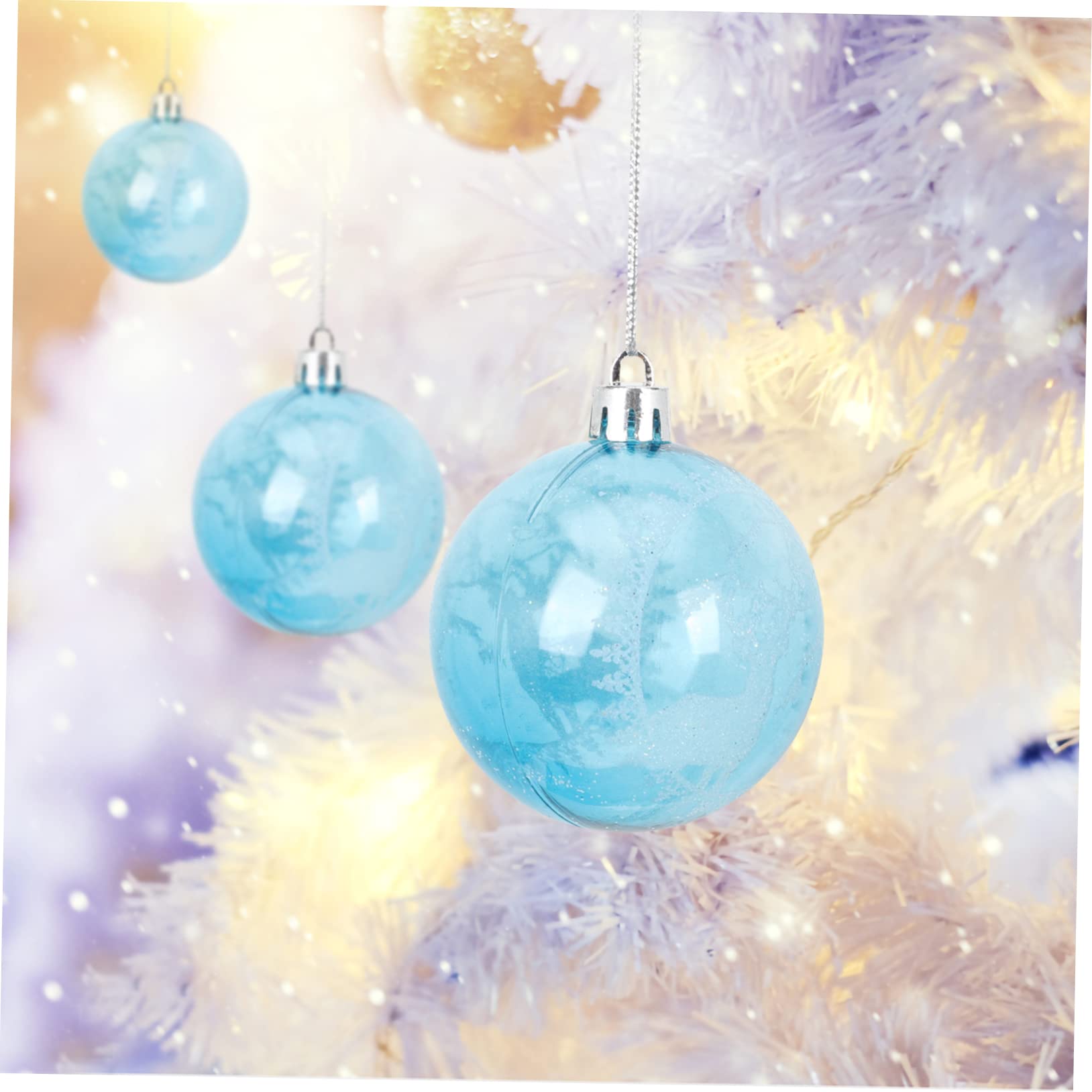 ABOOFAN 24piezas Adornos Colgantes De Navidad Bolas Decorativas Pintadas para Árbol Decoraciones Festivas para Bodas y Fiestas y Resistente