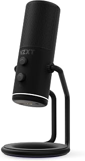 NZXT Capsule Microphone - AP-WUMIC-B1 - USB Streaming Microphone - Audio - Unidirectional Cardioid Polar Pattern - High Resolution Voice Pickup - Black