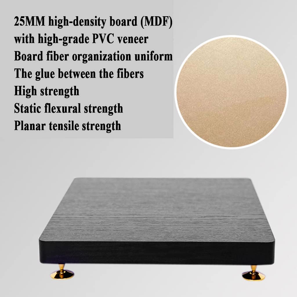 Supporti per Diffusori a Pavimento, Ammortizzatori Acustici, Pannello ad Alta Densità da 25mm, Supporti Audio Stereoscopici Quadrati (Nero, 19cm*25cm*25cm)