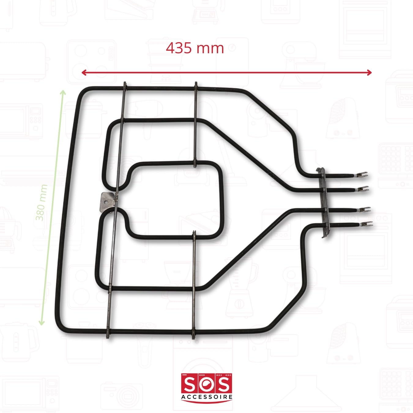 SOS Accessoire Résistance supérieure 1500W + 1300W pour Four, cuisinière 00471369 BLAUPUNKT, BOSCH, CONSTRUCTA, JUNKER, SIEMENS, VIVA
