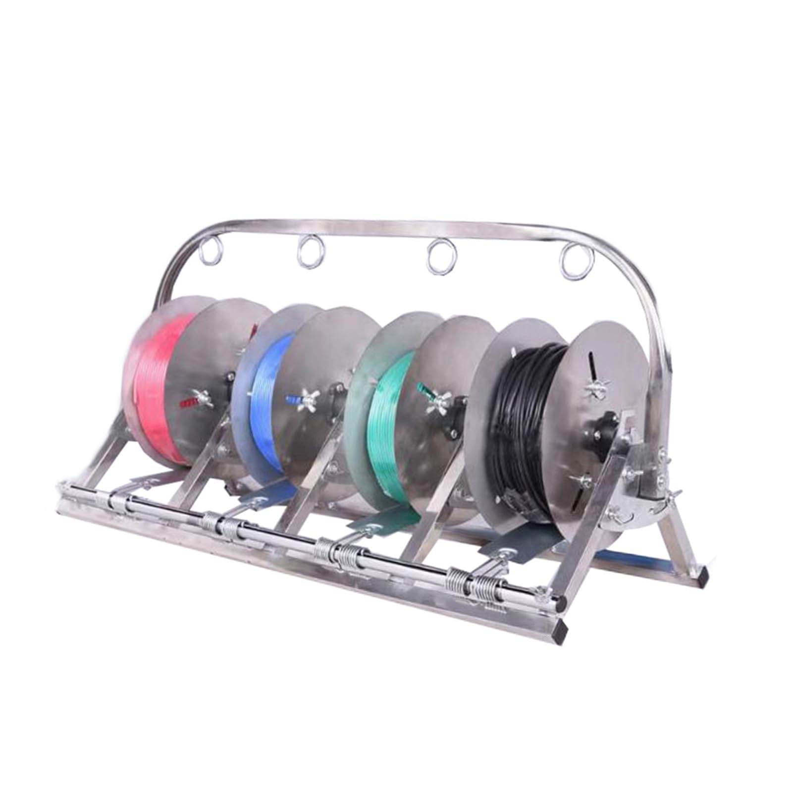 Soporte para carretes de cable para evitar enredos y ahorrar espacio en el suelo