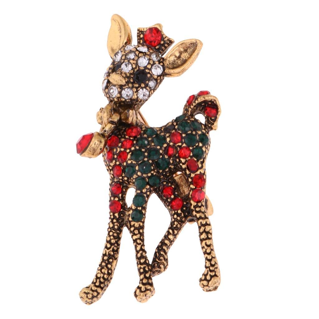CALANDIS™ Christmas Gift Rhinestone Jewelry Brooch Pin for Women Dolls Decor Deer | Modern | Clothes & Accessories | Dolls-image-39