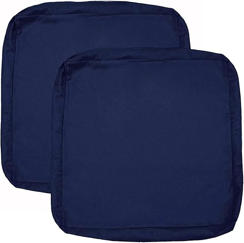 Sqodok - Fundas de cojín de patio de 24 x 24 pulgadas, impermeables, de repuesto, para exteriores, 2 fundas de cojín, para sofá modular, silla de
