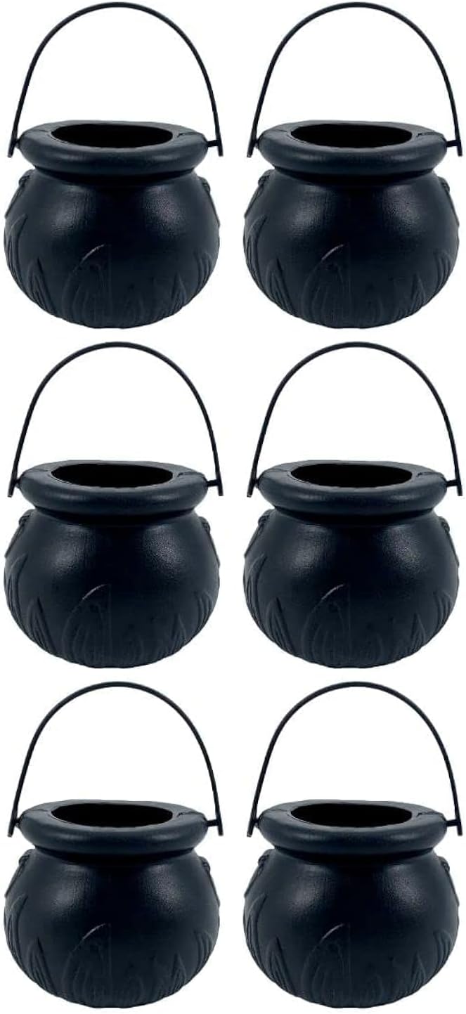 Halloween Witch Cauldron 6Pcs/Pk, Black, 90445
