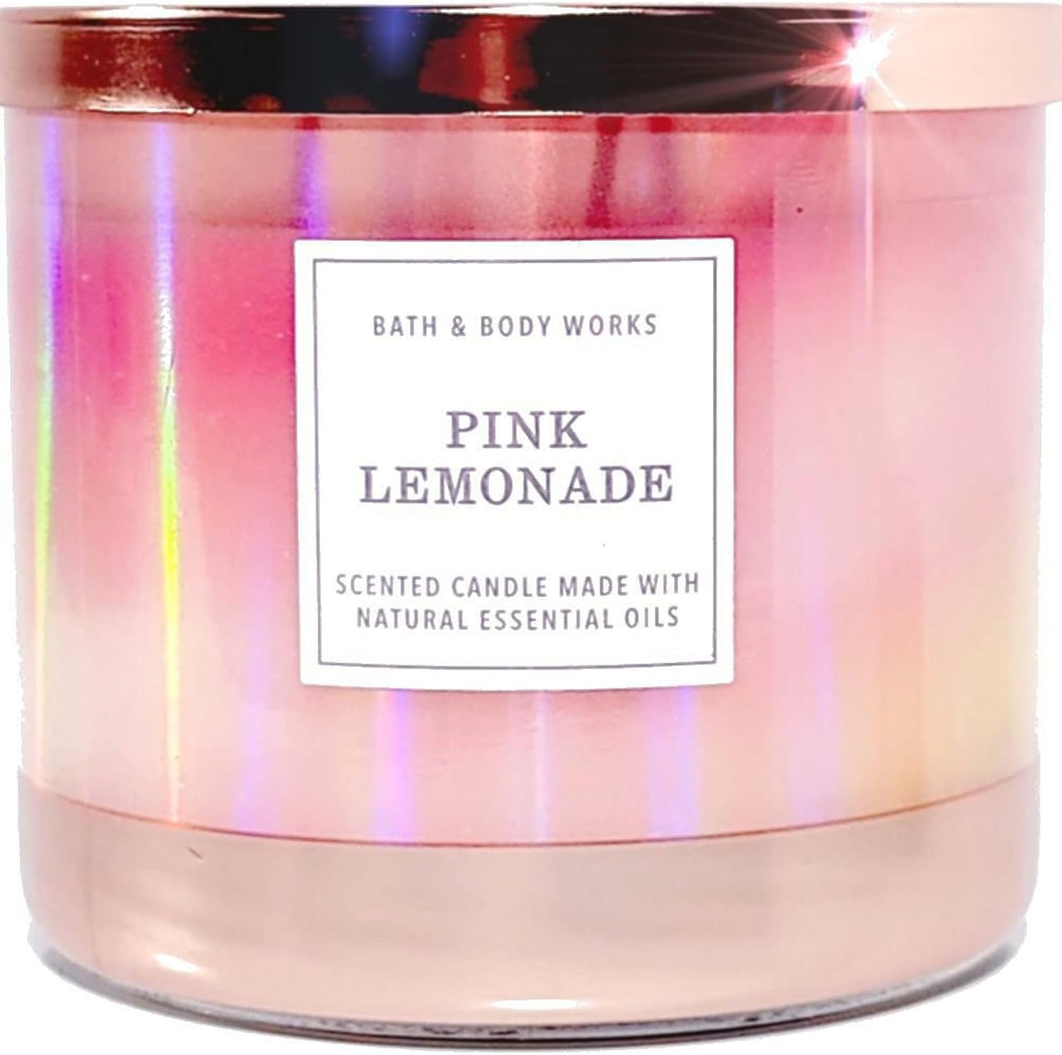 Bath and Body Works, White Barn 3-Wick Candle w/Essential Oils - 14.5 oz - 2021 Fresh Spring Scents! (Pink Lemonade)