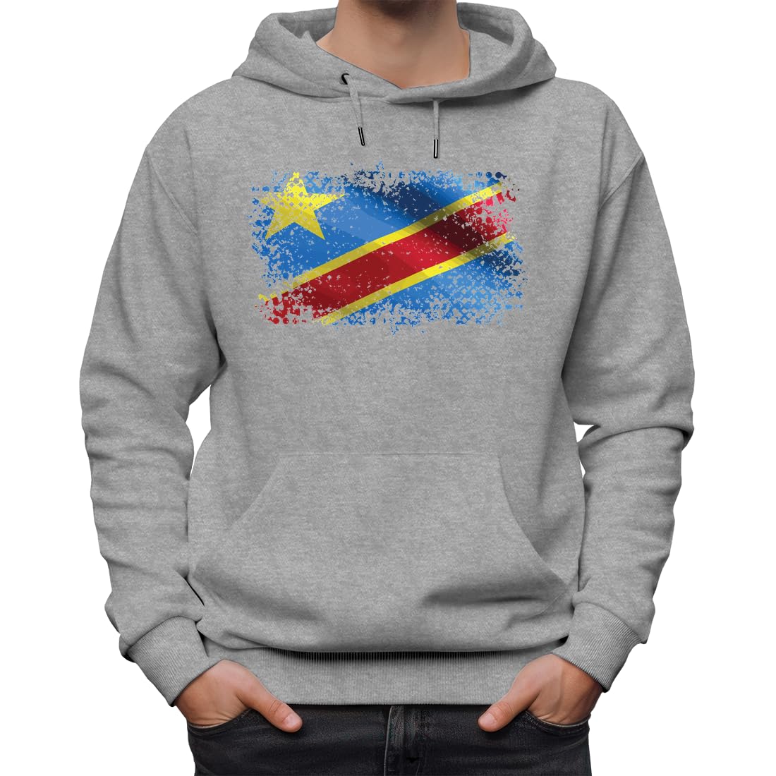 Democratic of Congo Africa Kinshasa Country Series Nationality Flag, klasyczna bluza z kapturem, uniseks dla mężczyzn i kobiet
