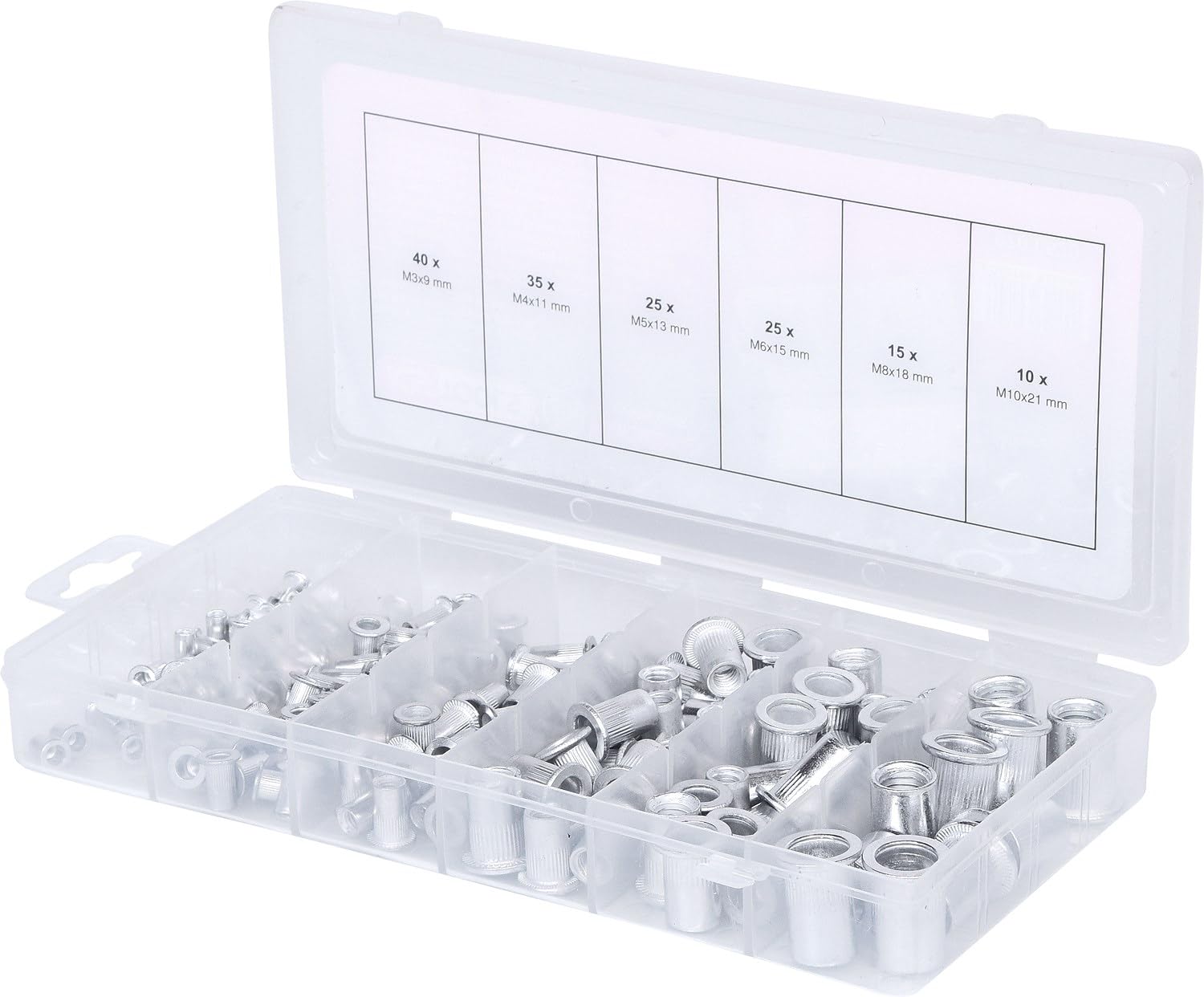 SK Hand Tool KS Tools 9700620 Assortment of Threaded Rivets, Aluminium