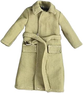 1/18 Male Figure Long Windbreaker 3.75" Male Figure Costume DIY Doll Dress Up Accessories Model Clothing Cosplay Soft Outfits, Light Green