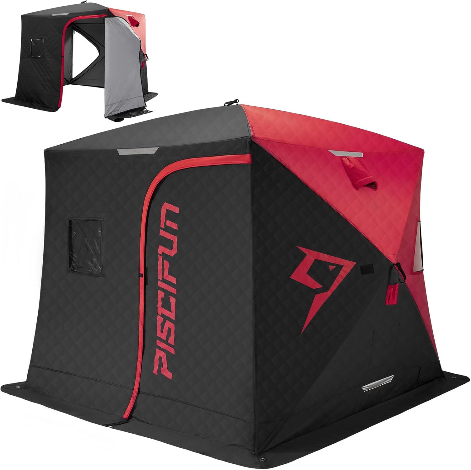 Piscifun Ice Fishing Shelter, Insulated Ice Fishing Tent with TwoDoors