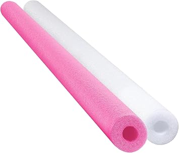 Chochkees Floating Pool Noodles Foam Tube 2-Pack, Thick Hollow Noodles for Floating in The Swimming Pool, 52" Inches Long