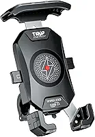 Suporte Celular Moto Turbo Carregamento USB C 18W e Indução 15W Wireless Universal Com Adaptador Retrovistor 360º Guidão Reforçado GPS Resistente Água IP66 Estável Celular Grande Largo Gps para Moto