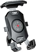 Suporte Celular Moto Turbo Carregamento USB C 18W e Indução 15W Wireless Universal Com Adaptador Retrovistor 360º Guidão Reforçado GPS Resistente Água IP66 Estável Celular Grande Largo Gps para Moto