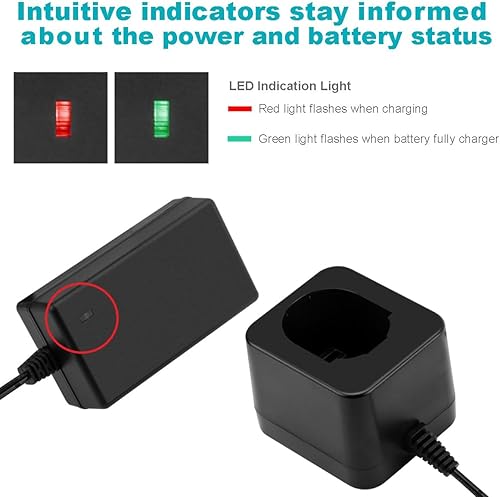 Miniatura 4 de CREABEST Cargador de batería de 1.2V-18V compatible con Dewalt 7.2V 12V 14.4V 18V Ni-MH-Ni-CD Batería DW9062 DW9052 DE9062 DC9096 DW9098 DC9099