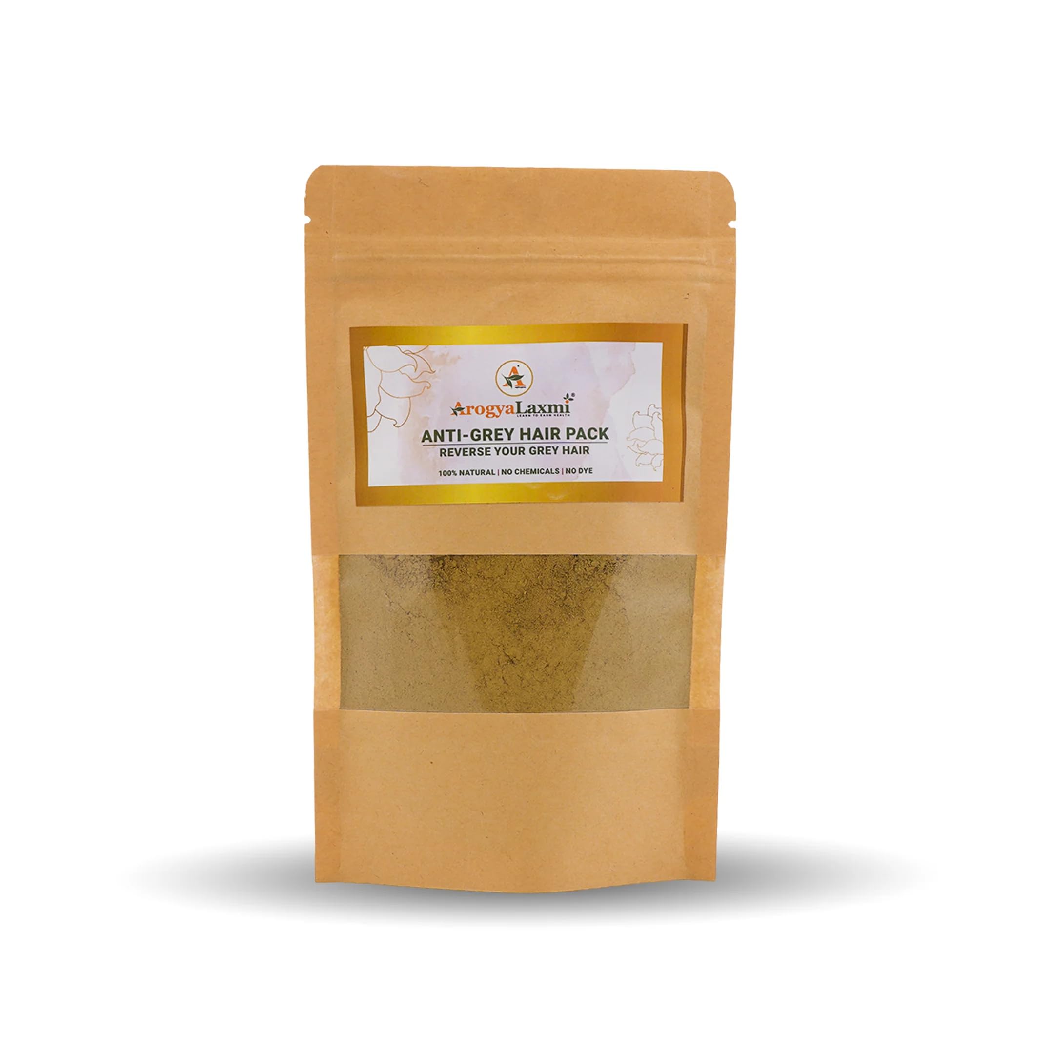 Arogya Laxmi Anti Grey Hair Pack | Ayurvedic Herbal Powder for Hair Care with Amla, Bhringraj & Multani Mitti | Helps Reduce Premature Greying, Dandruff & Split Ends | 100 g-image-9