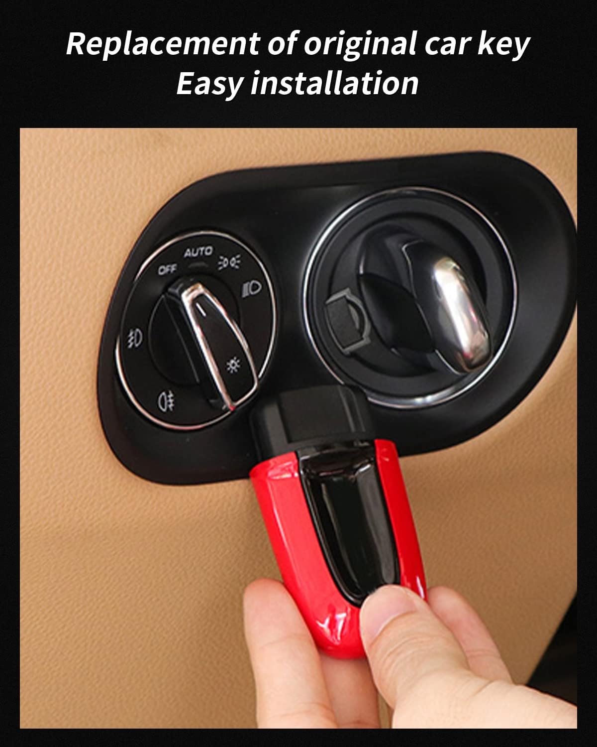 Red Entry and Drive Comptatible with Porsche Cayenne Panamera Macan 911, Keyless Enter Cover Comptatible with Porsche 718 (New) - Image 5