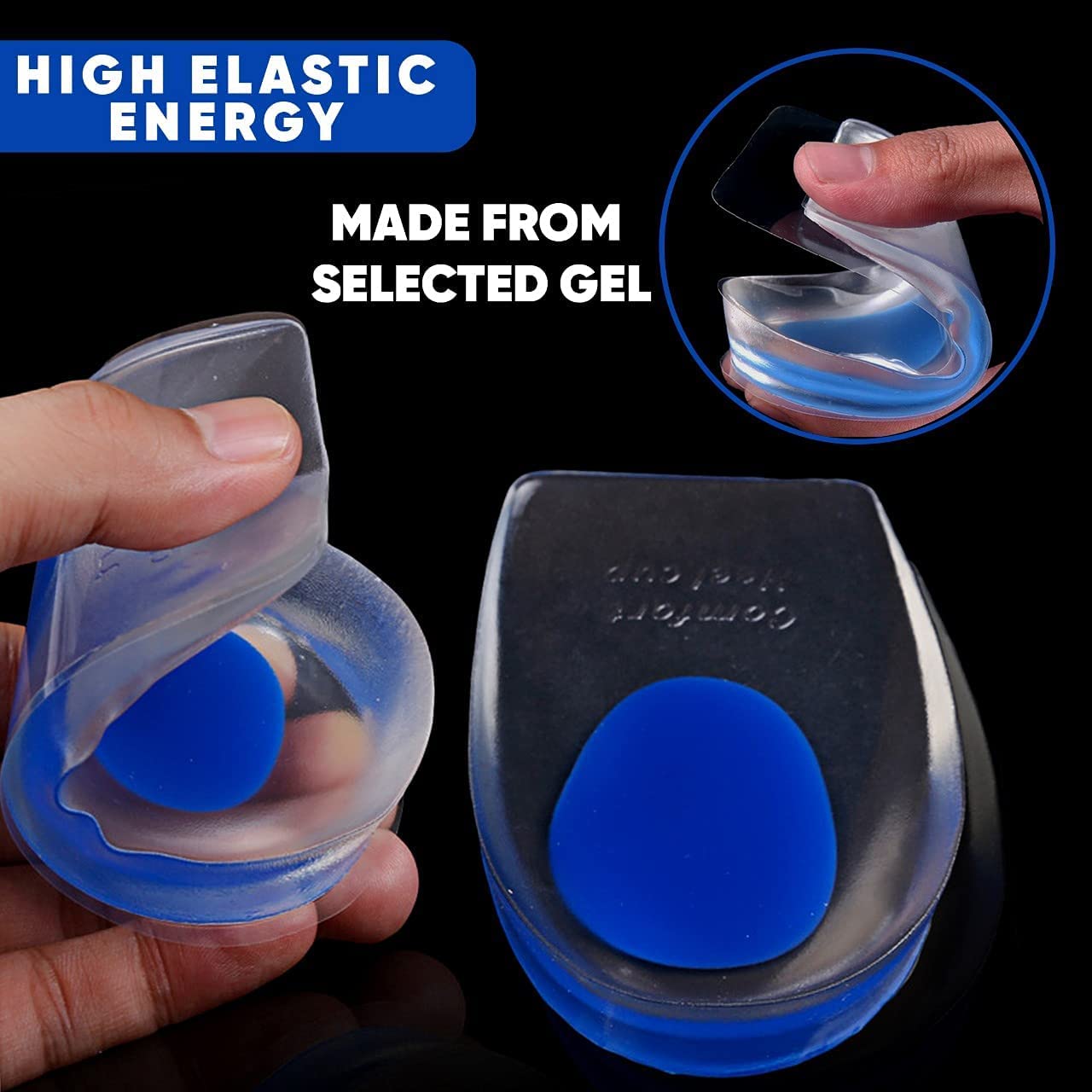 Spefez Silicone Gel Heel Pad Socks For Heel Swelling Pain Relief,Dry Hard Cracked Heels Repair Cream Foot Care Ankle Support Cushion Combo - For Men And Women