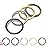 10Pack 1-1/2 Large Round Carabiner Clips, Metal Spring O Rings for Organizer Key Rings, Paracord Keychain Lanyard, Pet Chains, Purse Hardware, Key Snap Hooks DIY Accessory (Assorted)
