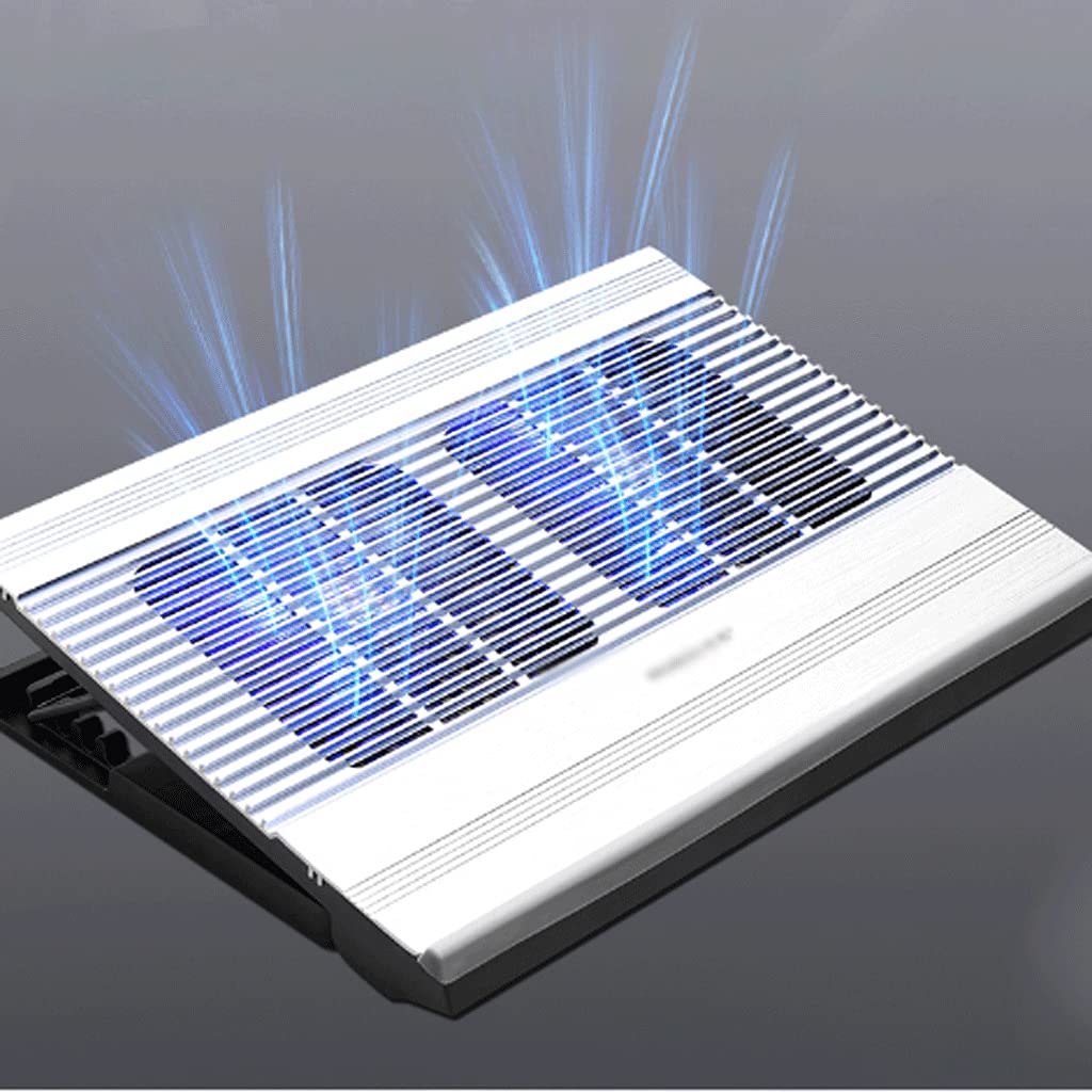 Laptop Cooling Pad, LED Lüfter, Vierwege, LCD Display Controller, Netzteil, Bis zu 17, Anti Rutsch Matte, Schwarzes Gitter