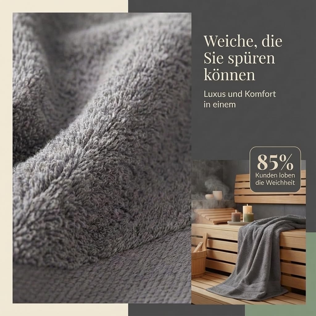 Komfortec Badetuch 100x200 cm aus 100% Baumwolle – Bild 6