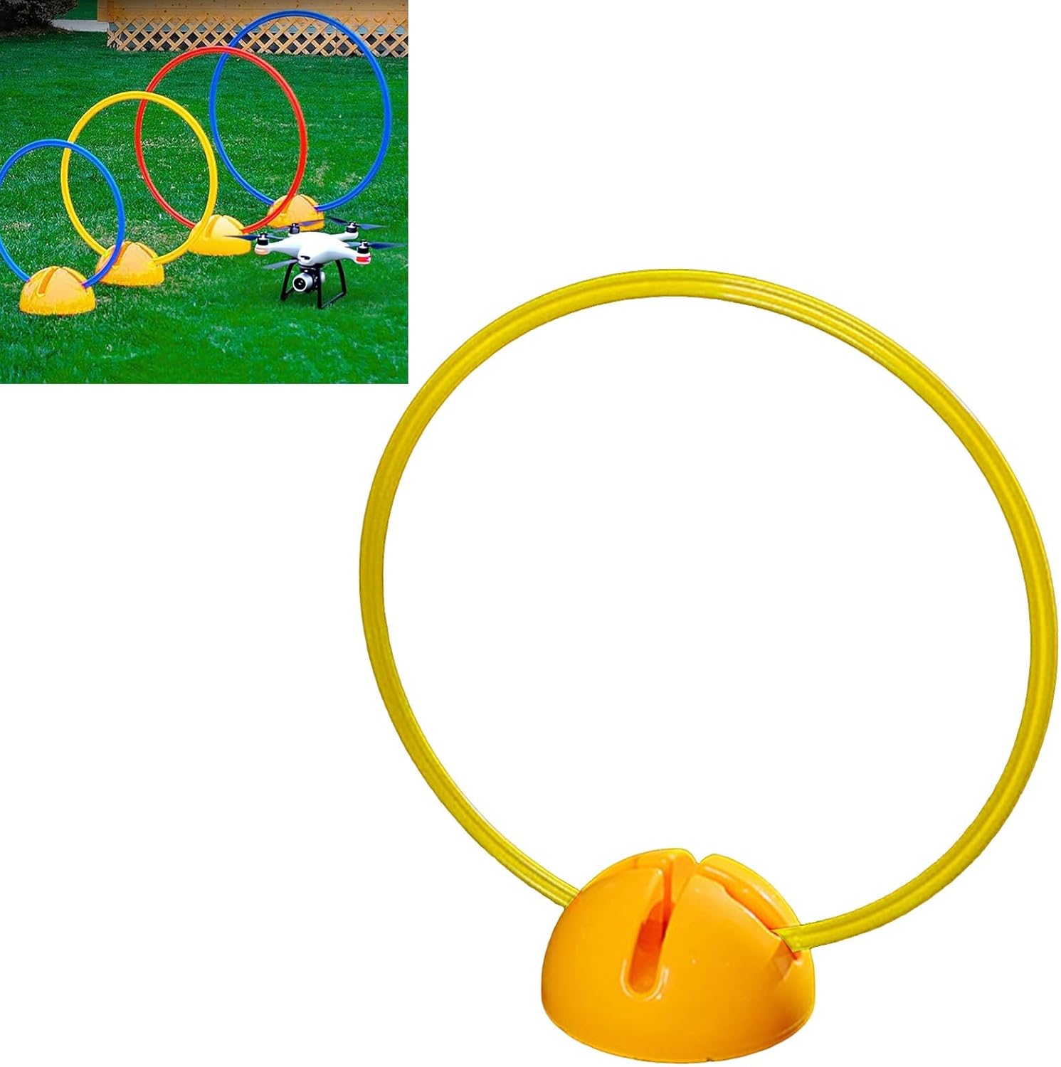 Adjustable FPV Racing Gate with Stand - Drone Obstacle Course Hoop for RC Plane Training - Perfect for Beginners & Pros - 60cm (23.6") Diameter