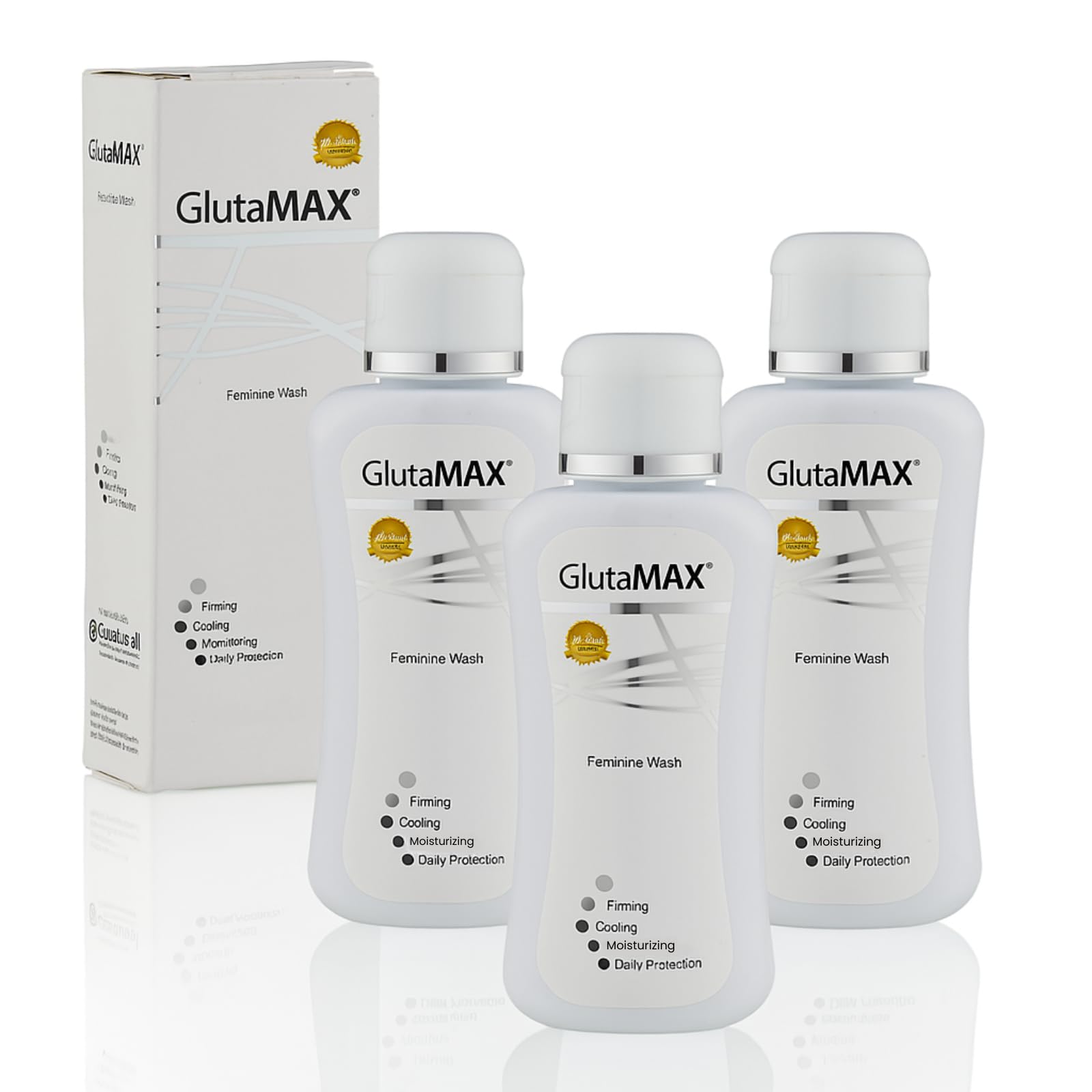 Tone and Firm Feminine Wash, Daily Hygiene with Glutathione Tea Tree and Collagen Intimate Cleanser for Women - 50ml x 3 Bottles