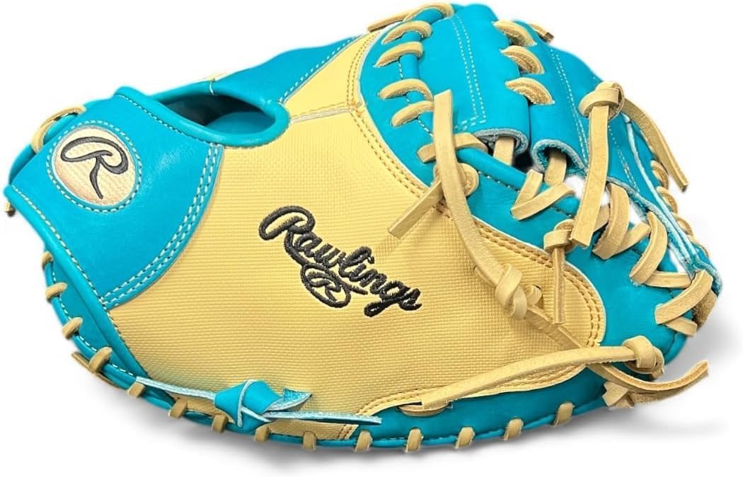 Rawlings Heart of the Hide Speed Shell Baseball Glove – Teal/Blonde – First Base Mitt & Catcher’s Mitt – Pro HOH Leather – Lightweight – RHT & LHT Available
