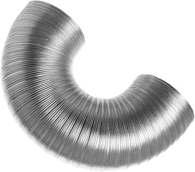 Ø 100mm / 4 inch Flexible Air Vent Gold Duct for Cooker Hood, Air Conditioner, Extractor Fan, Tumble Dryer - 2m t Semi-Rigid Exhaust Hose - Ventilation Ducting