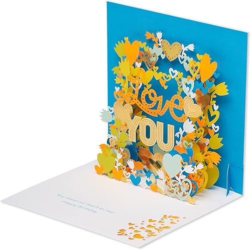 American Greetings Tarjeta de cumpleaños romántica desplegable (Love You)