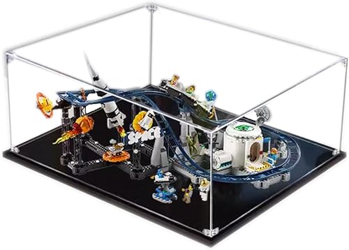 Vitrina acrílica para Lego Creator Space Roller Coaster 31142 - Exhibición, protege y decora tu modelo con almacenamiento a prueba de polvo, regalos
