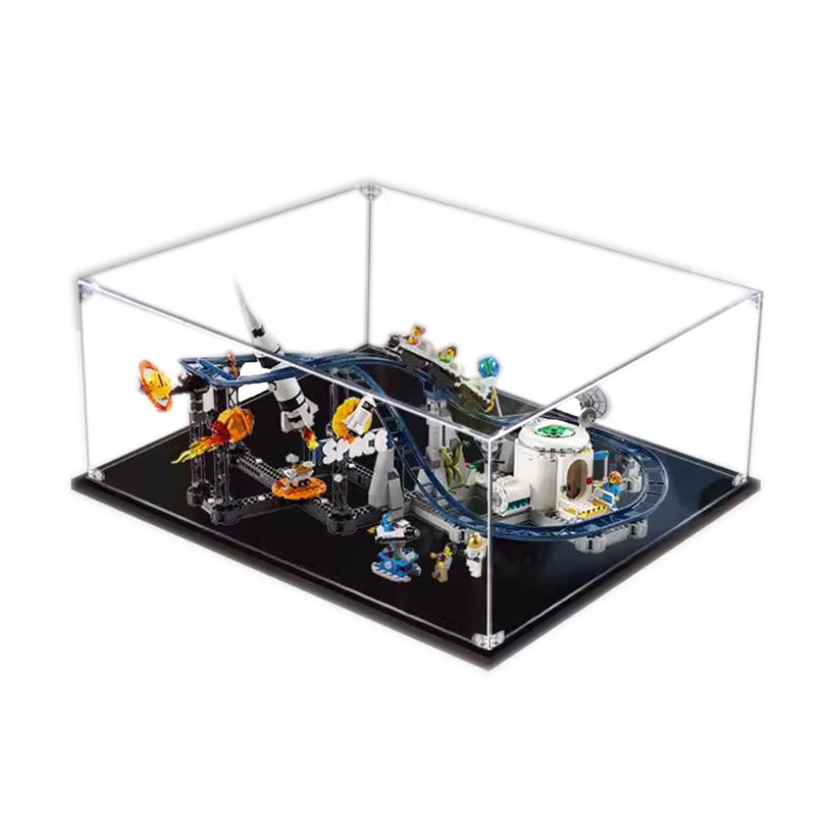 Acrylic Display Case for Lego Creator Space Roller Coaster 31142 - Showcase, Protect & Decorate Your Model with Dustproof Storage, Gifts (3mm Transparent)