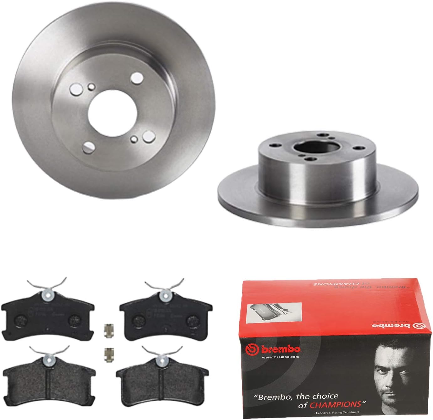 2 Bremsscheiben Voll 302mm + Bremsbeläge Hinten Von Brembo - Bremsensatz