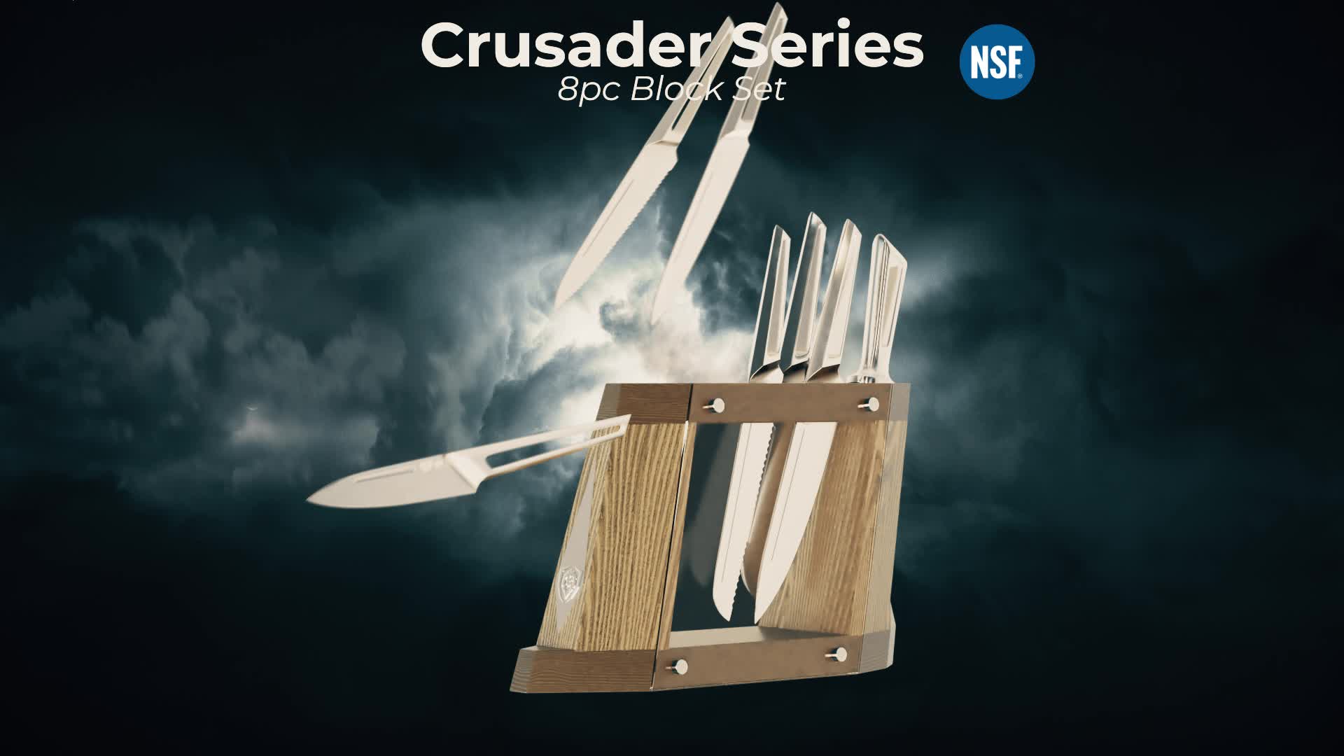 DALSTRONG - Serie Crusader - Coltello universali seghettato da 14cm - Coltello da cucina fatto di acciaio inox tedesco ad alto contenuto di carbonio forgiato - c/guaina magnetica - Certificato NSF