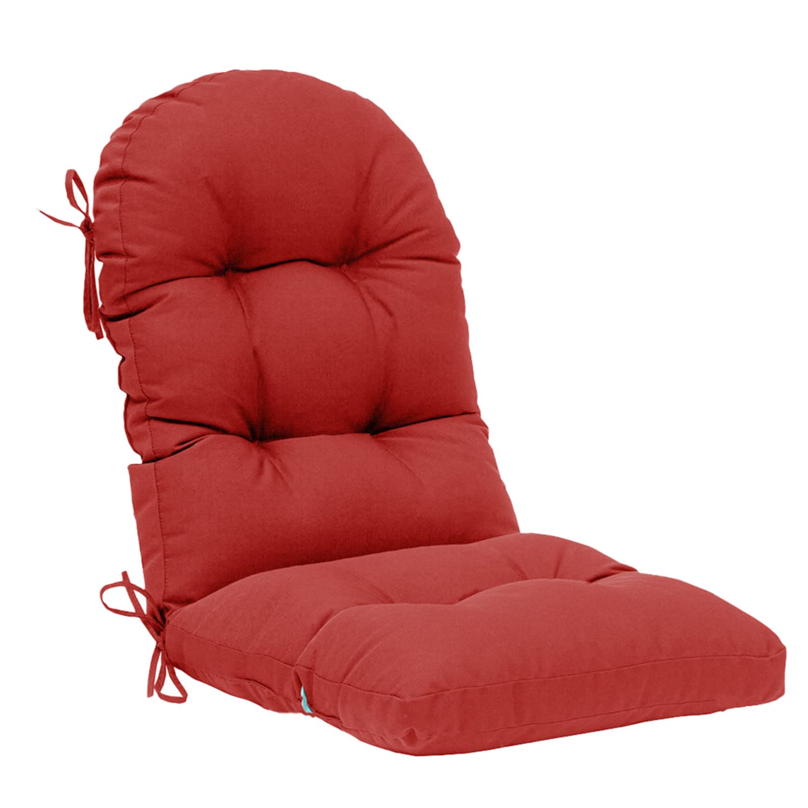 qilloway indoor/outdoor high back chair cushion for adirondack,spring/summer seasonal all weather replacement rocking chair cushions. (1 piece, red)