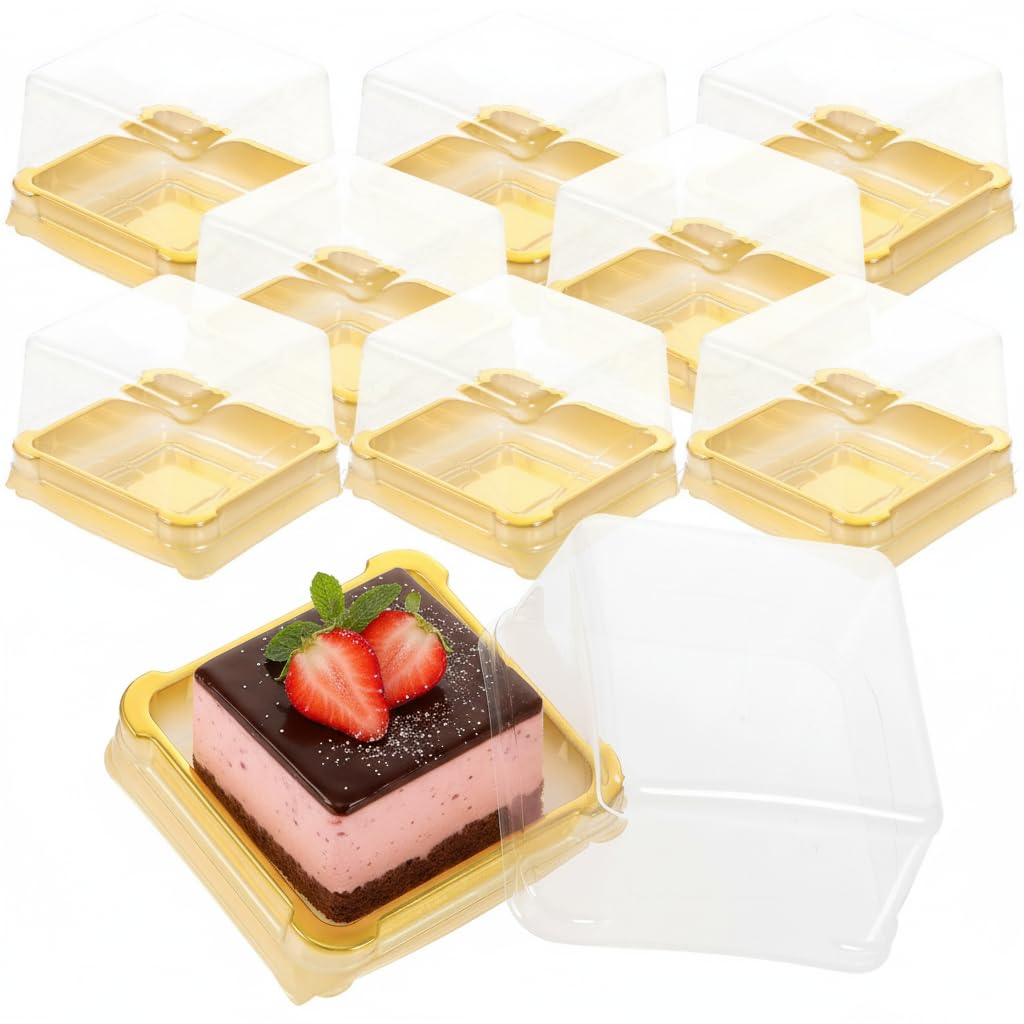 Boîtes d'emballage pour gâteaux de lune évitant l'écrasement des mini cupcakes en plastique doré
