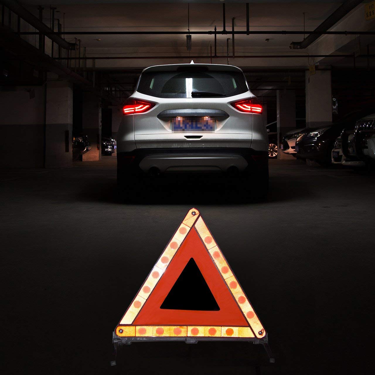 Warndreieck Faltbares Sicherheitsdreieck Dreifachwarnsystem Warndreieck Reflektor Straßenrand-Warnschild Dreieck-Symbol für Notfall mit Aufbewahrungstasche （6PCS）