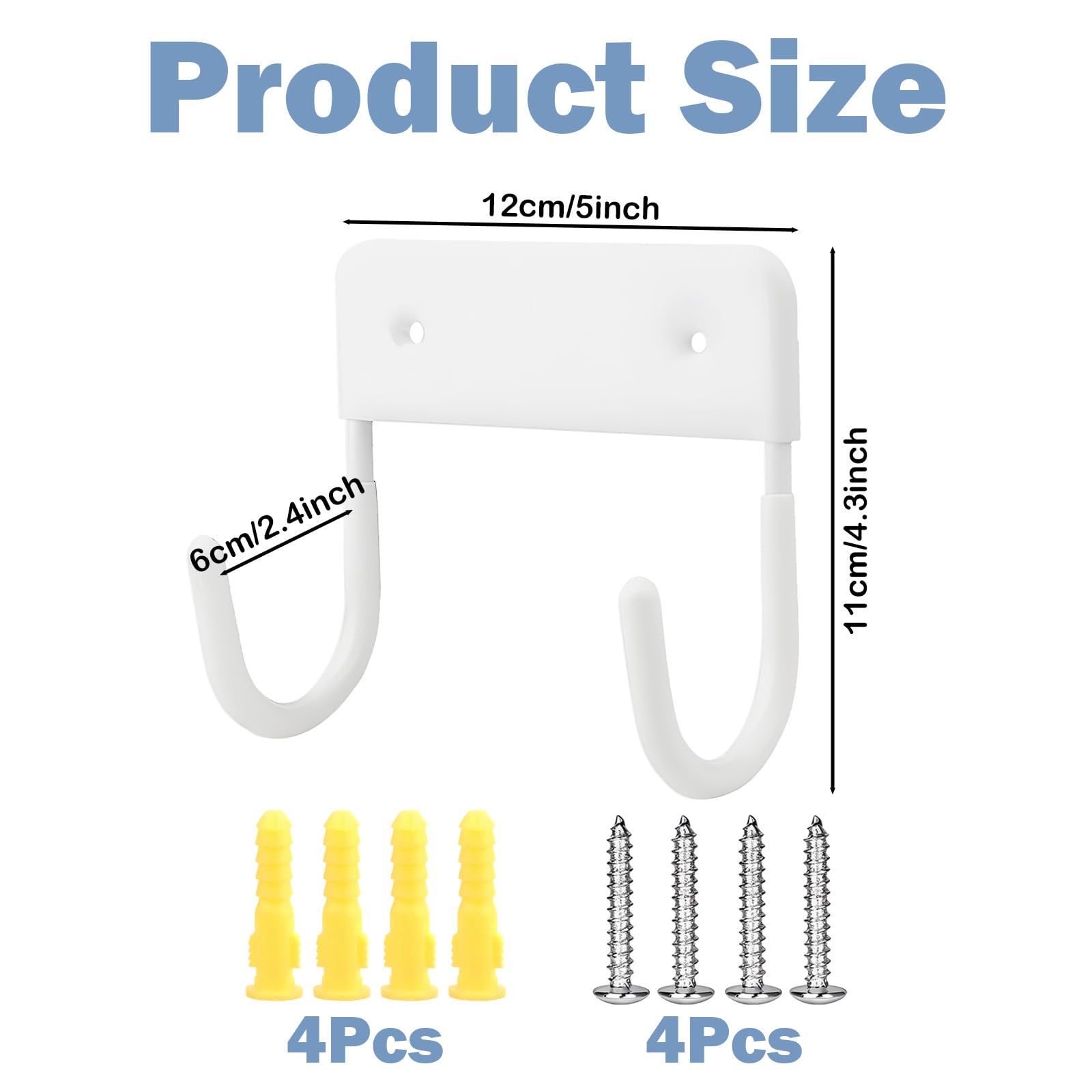 Ironing Board Holder Wall Mount, T Leg Ironing Board Hanger Stainless Steel, Ironing Board Hook for Storage, Ironing Board Holder Organizer Wall Rack for Laundry Rooms, White