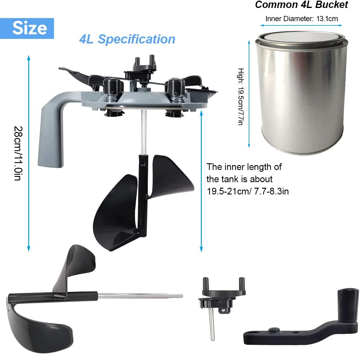 2 PCS 4L Mixing Mate Paint Lid Kit, Paint Can Pouring Spout with Better Sealing Effect, Universal Paint Shaker, for Stirring, Storing and Pouring
