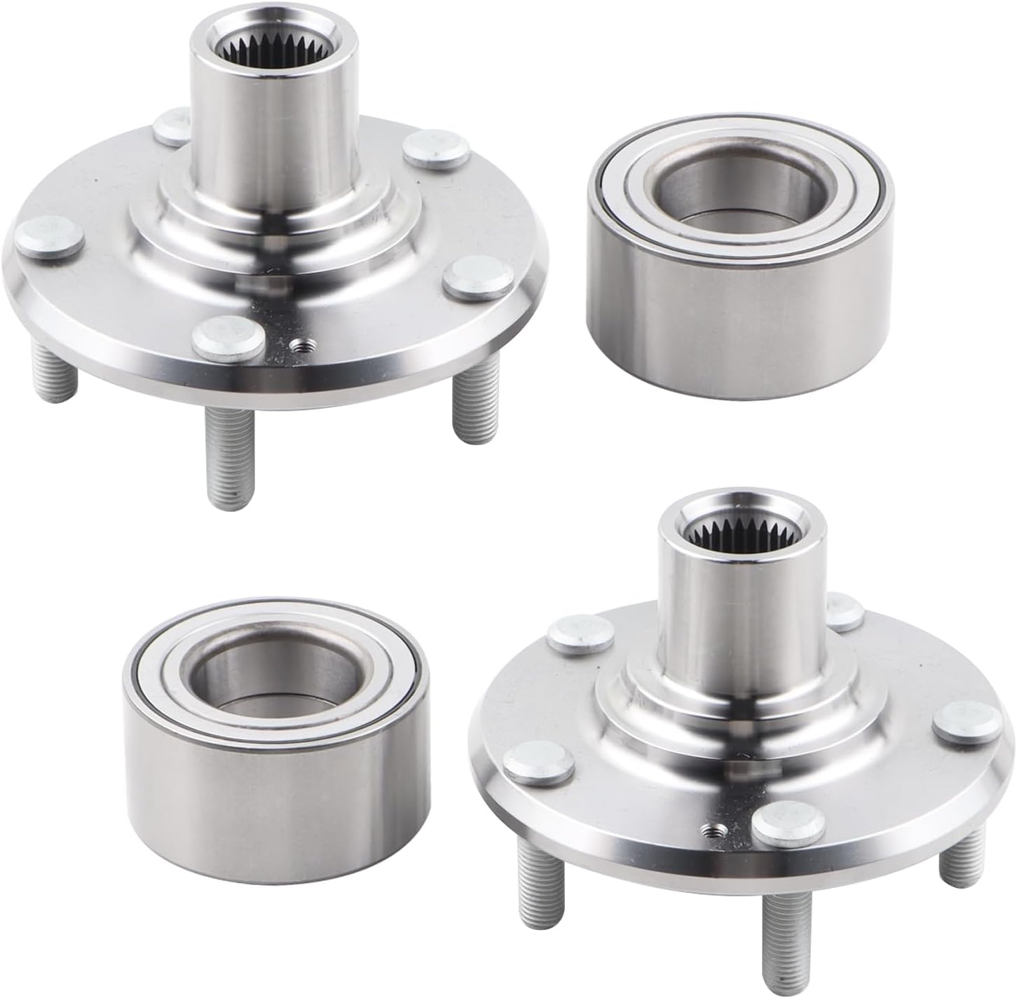 2PCS Wheel Hub Bearing Assembly Compatible with 2011-2015 Hyundai Elantra, 2013-2017 Elantra GT, 2012-2017 Veloster, Replace 510093