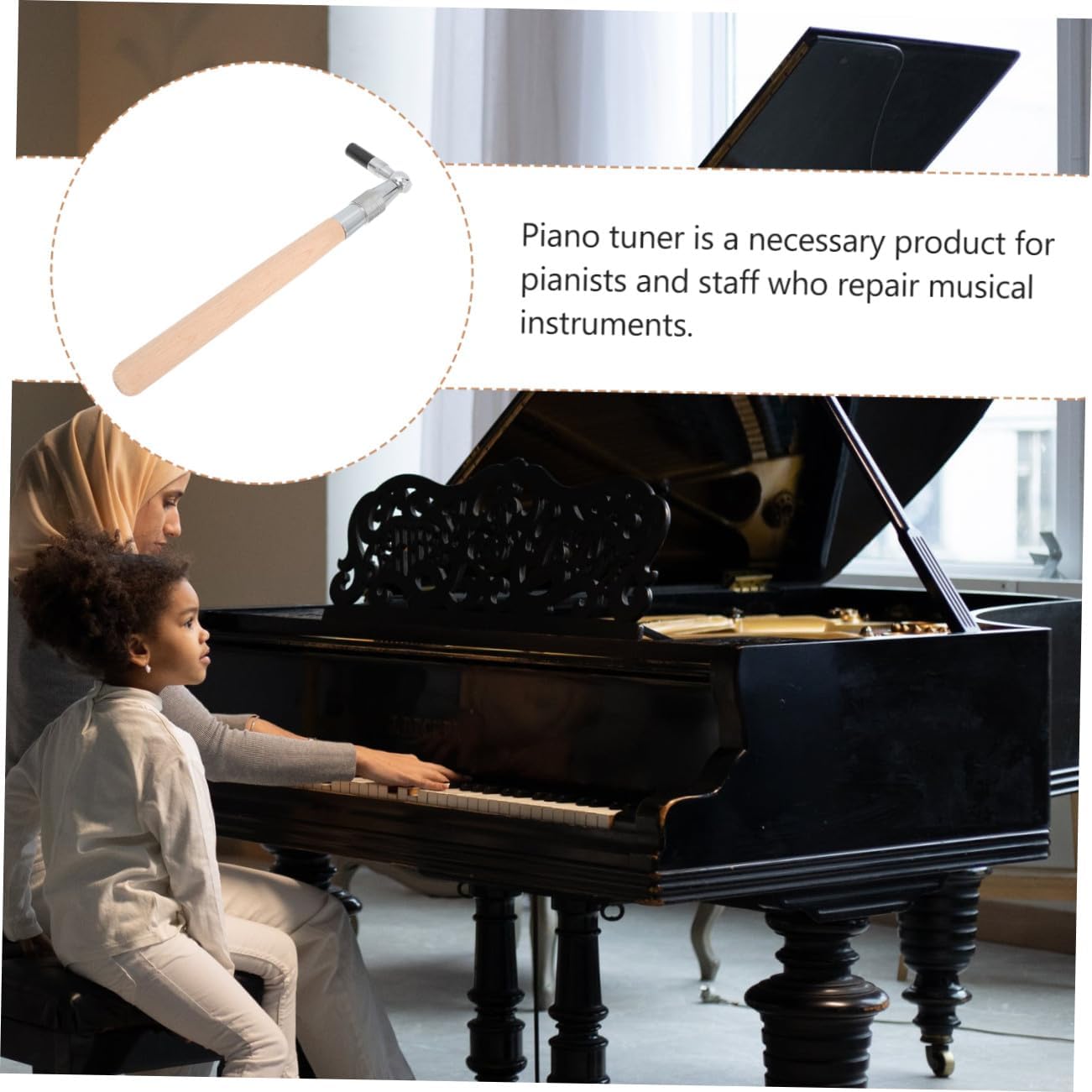 Music Instrument Tuning Wrench Kit Piano Wrench Piano Key Tuner Tool for Efficient Tuning