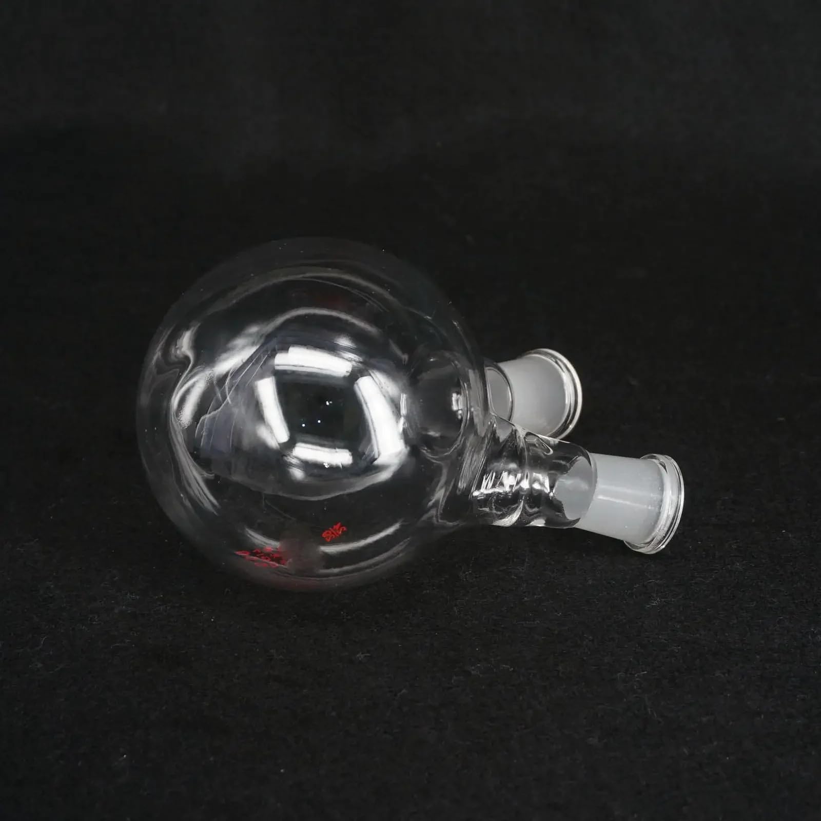 Matraz de vidrio de alto contenido en borosilicato Frasco de ebullición de laboratorio de fondo redondo de 2 cuellos de vidrio de borosilicato de 500 ml, varios tamaños de juntas(24-29 and 24-29)