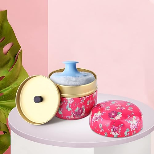 Miniatura 6 de Caja de polvo suelta vacía portátil para maquillaje cosmético con tapas y caja de polvo para el hogar y viajes