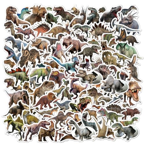 Lot de 100 Stickers, Autocollants Amusants en vinyle imperméable pour les amoureux des Dinosaure,...