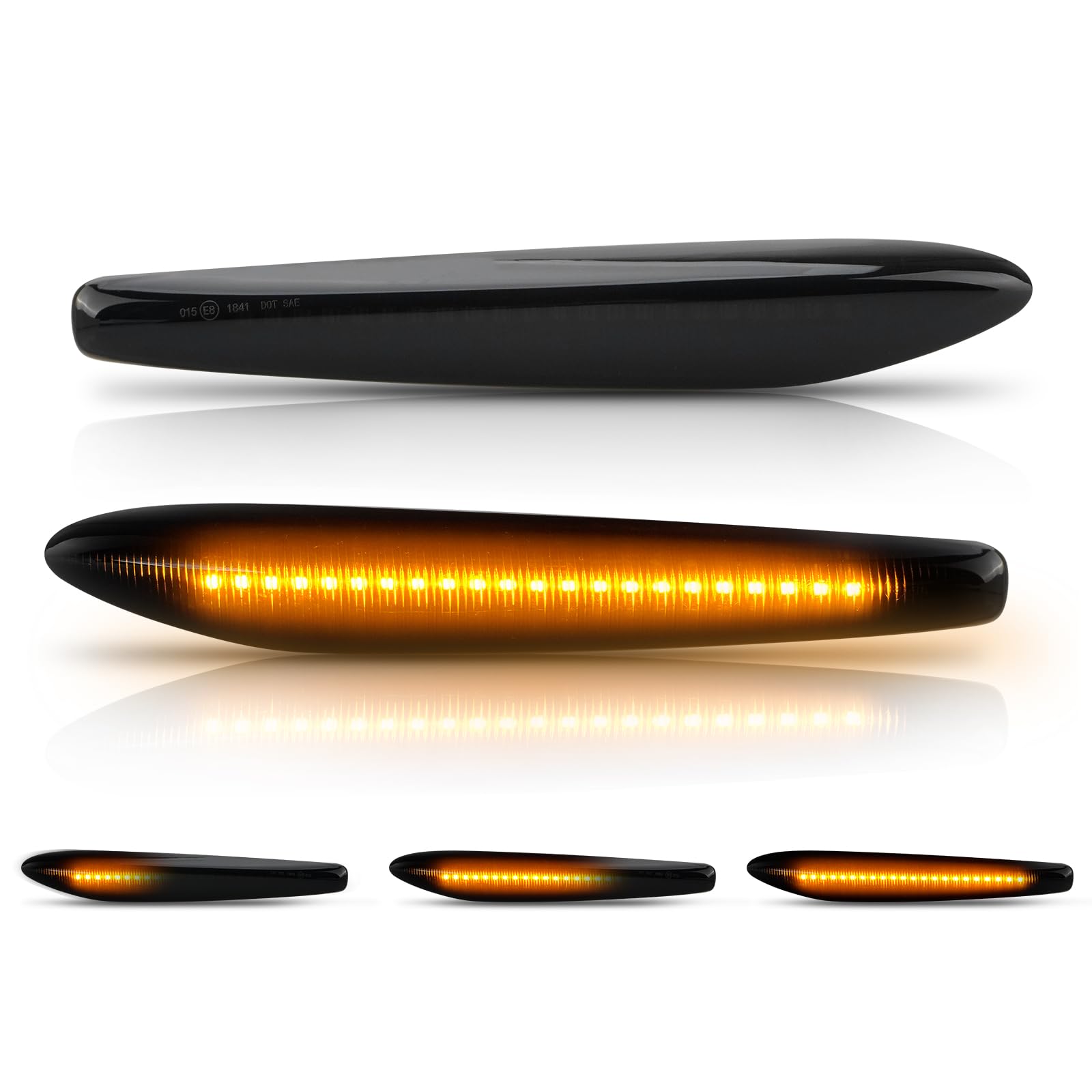 Lampeggianti LED Dinfu 12V - 4 Pezzi, 21 Modalit&agrave;, IP67, Per Auto, Camion, Trattori