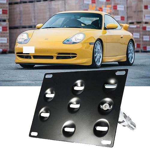 Xotic Tech Soporte de montaje para placa de matrícula con gancho de remolque de parachoques compatible con Porsche 911 Carerra Boxster 1994-2011