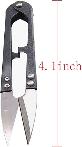 Miniatura 2 de Penta Angel Tijeras de coser de 4.1 pulgadas, tijeras de hilo para recortar, ideales para puntadas, suministros de bricolaje (3 unidades, gris)