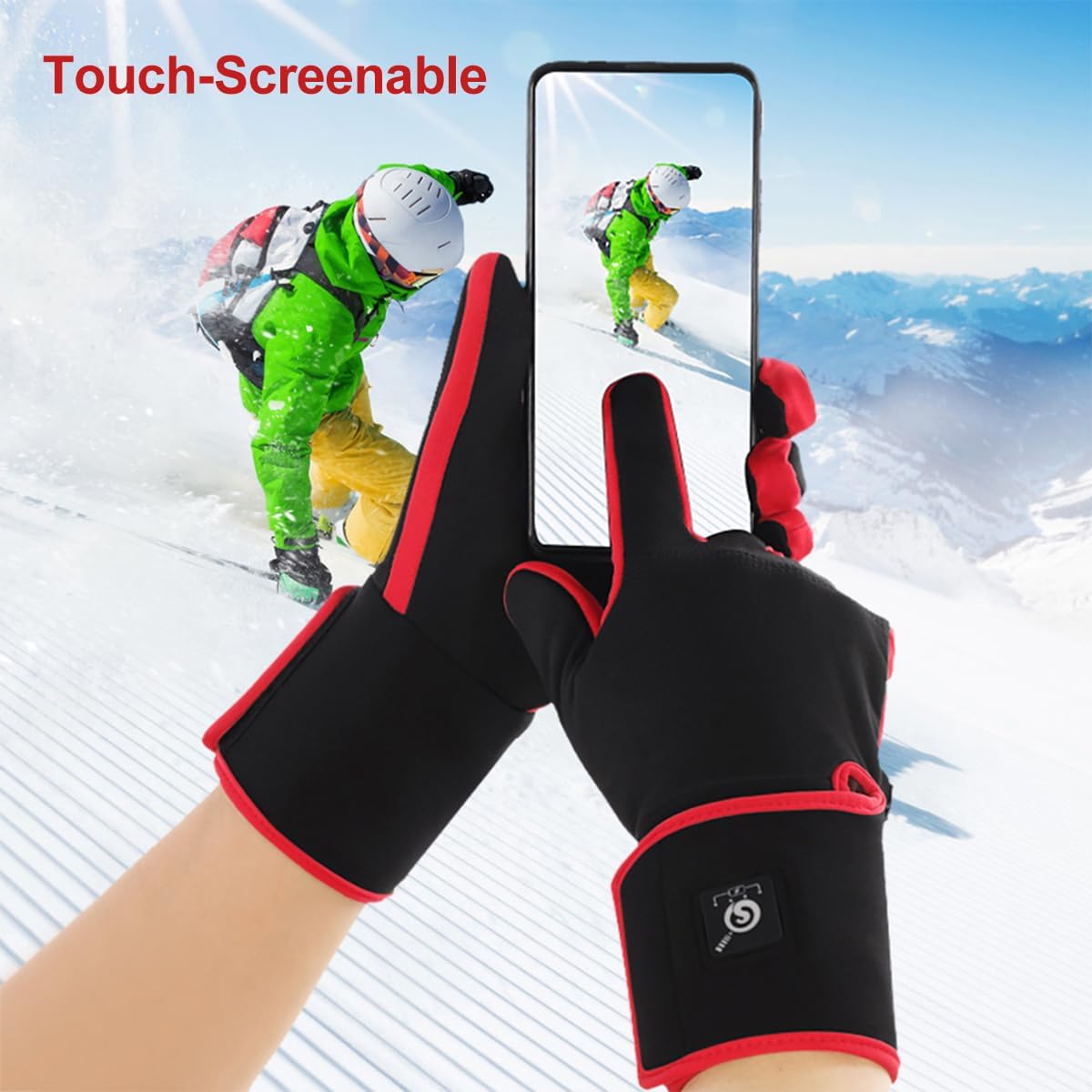 Savior Heated Glove Liners,Electric Heated Thin Gloves with Remaining Power Display,Rechargeable Hand Warmers,Suitable for Winter Driving,Ski,Running,Cycling, Hunting - Image 5
