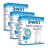 Swirl Fabric Whitener for White Clothes – Clothes Whitener for Washing Machine, Net Curtain Whitener, Colour Run Remover for Whites, Glo White Laundry Whitening Powder Sachets, 3 Pack + Cheeroo Magnet